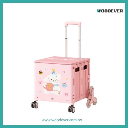 四輪爬梯輪萬向輪爬梯輪萬向摺疊購物車，全地形使用，滑動順暢不卡頓，並附上安全煞車系統功能。