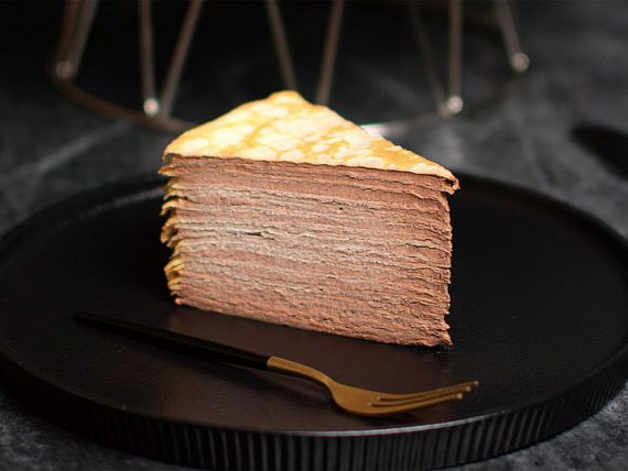 Chocolate Mille Crepe Cake-1