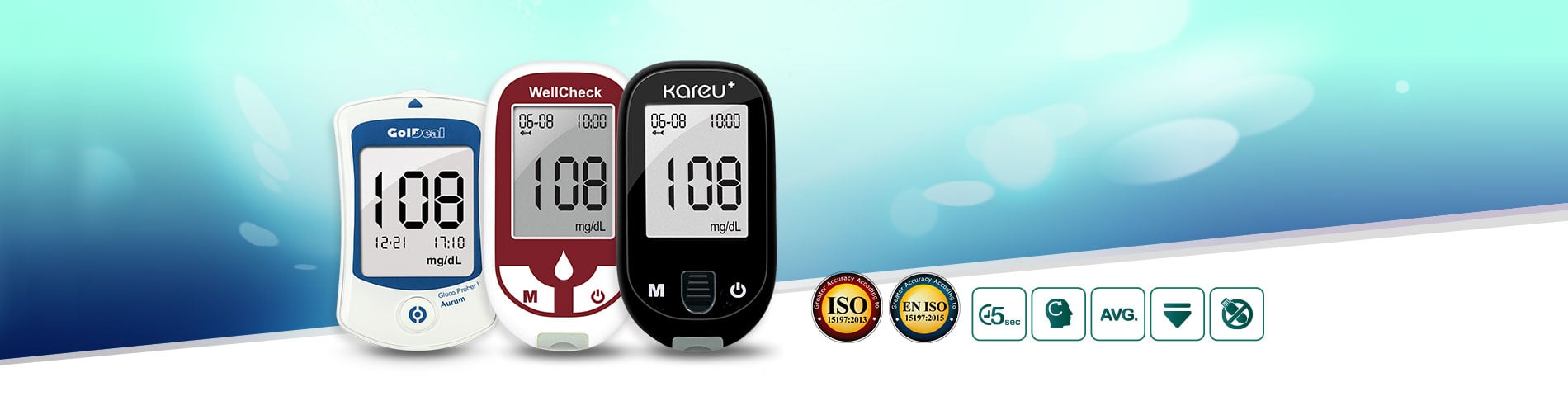 精確 快速 方便 克優加血糖監測系統 符合 ISO 13485, ISO 15197, CE