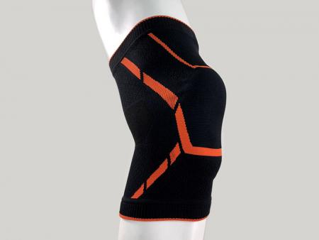 Supporto per ginocchio a maglia con design personalizzato