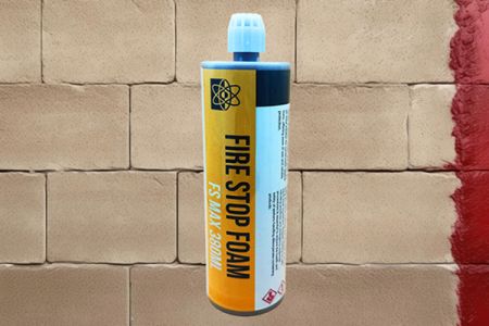 2K आग अवरोध फोम (380ml) - 380ml coaxial cartridge में 2K आग अवरोध फोम