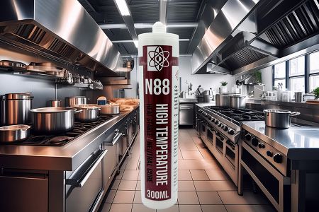 N88 High Temperature Silicone Sealant - High temperature silicone sealant for kitchen appliances and industrial ovens