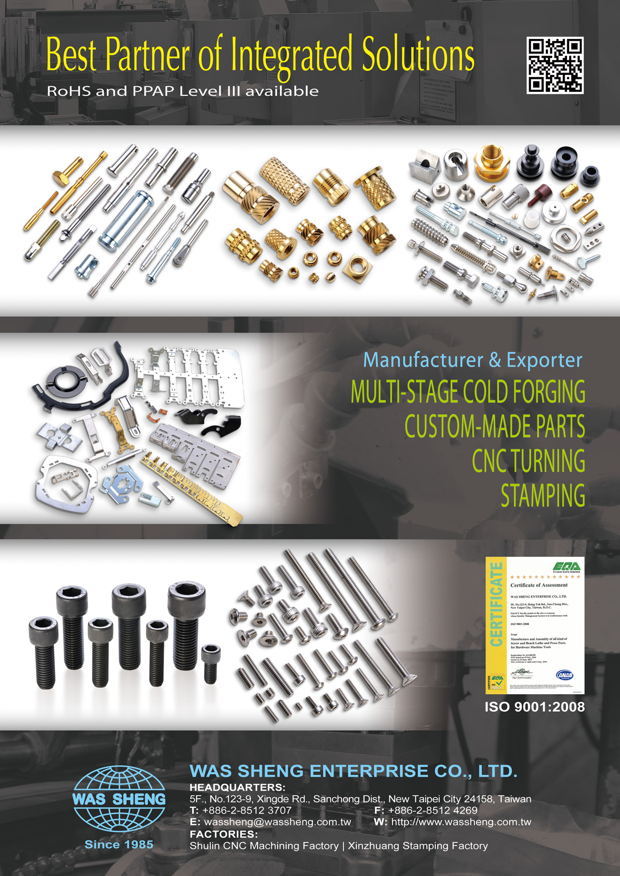 Was Sheng is your best partner of integrated solutions.