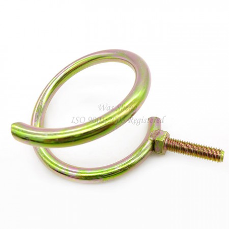 Support de flexible de grade 5 avec vis soudée M8 Revêtement de zinc jaune