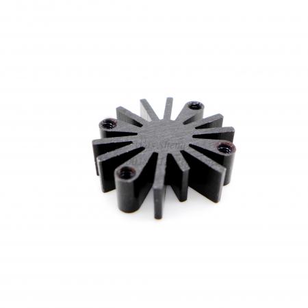 鋁合金 6061 散熱片 黑色陽極處理 - Aluminium 6061 Extrusion Heatsink Black Anodized Finish
