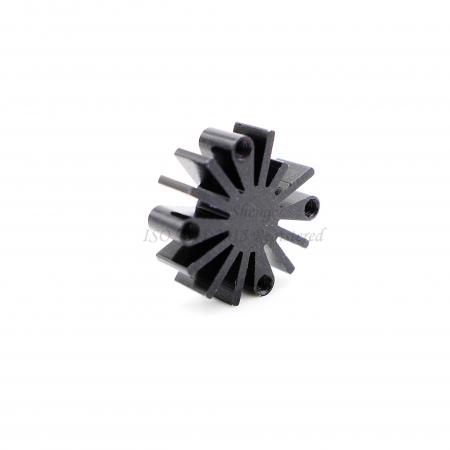 Disipador de calor de extrusión de aluminio 6061 con acabado anodizado negro