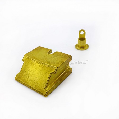 黃銅 門鎖檔片、鉸鏈螺帽 - Brass Slide Block (Fallenkopf), Hinge Nut