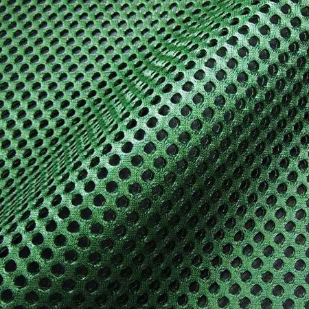 Malha de espaçamento com padrão de bolinhas recicladas - Malha ultra-leve e elástica - Malha tricotada de alta densidade – projetada para roupas ativas, combinando estabilidade, respirabilidade e resistência à abrasão.