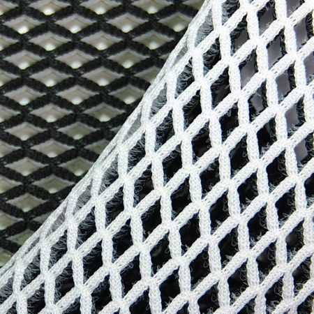 Malha de espaçamento com padrão de diamante sem emenda em duas cores recicladas - Malha espaçadora de padrão diamante sem emenda de duas cores reciclada – malha de ar, espessura 3,0mm, 100% rePoliéster