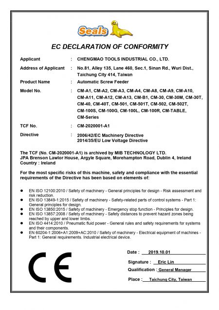 (CM series) EU Declaration of Conformity