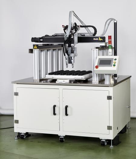 Máquina de aperto automático de parafusos tipo Gantry com mesa XY - Máquina de aperto automático de parafusos tipo Gantry com mesa XY (Modelo: CM-TABLE-GANTRY) (Recursos: tempo de alimentação de parafusos de 0,2 segundos)