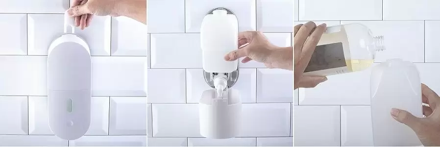 خطوات إعادة تعبئة سريعة لموزع 1000 مل