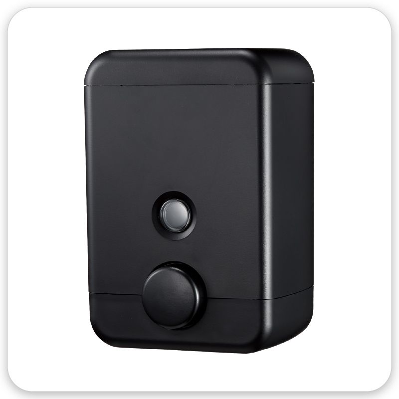 BATHSIR Dispensador de jabón negro, dispensadores de líquidos de acero  inoxidable con ventana visual para montaje en pared, botella de jabón de  manos