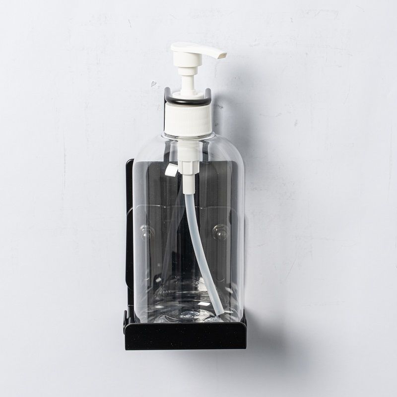 Wand- oder Tischplatte in mattem Schwarz - Einzelflaschenhalter - Einzelner  Wandflaschenhalter mit Drahtverschluss - Schwarz, Automatische Seifen- und  Desinfektionsmittelspender Hersteller