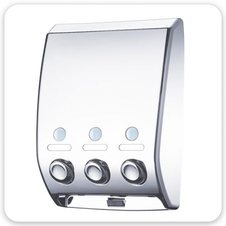 Seifenspender Mit 3 Kammern – Wandmontage, Je 400 Ml, Für Badezimmer, Hotel, Fitnessstudio & Küche
