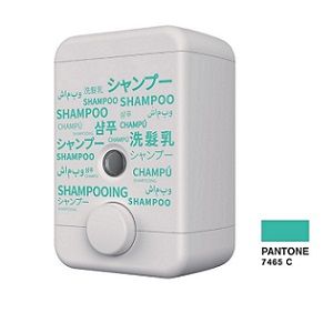 โลโก้แบรนด์บนเครื่องจ่ายติดผนัง HOMEPLUZ