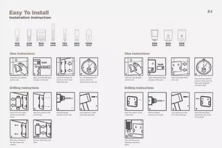 Manuel d'instructions pour l'installation murale et les étapes de recharge