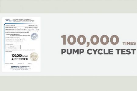 Cycle de vie de la pompe de distributeur approuvée en laboratoire pour 100 000 fois