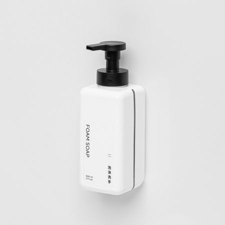 Dispensador de jabón espumoso flotante de 500 ml montado en la pared - Botella de jabón espumoso con soporte de pared Secur Mini