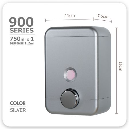 Dispensador de jabón para baño de fácil recarga *580ml - Dispensador  inteligente de 580 ml con cinta adhesiva 3M para instalación en baños