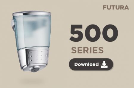 HP-500 Futura - Dispensador de jabón para lavabo montado en la pared