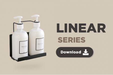 HP-Linear – Support Mural en Acier Inoxydable pour Bouteille de 500ml