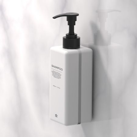 Distributeur de savon pour essentiels de douche avec support mini sécurisé - Bouteille de douche avec support mural mini sécurisé