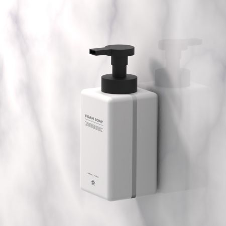 Floating Foam Soap Bottle with Secure Bracket - Foam Soap Bottle With Secur Mini Wall Mount Bracket