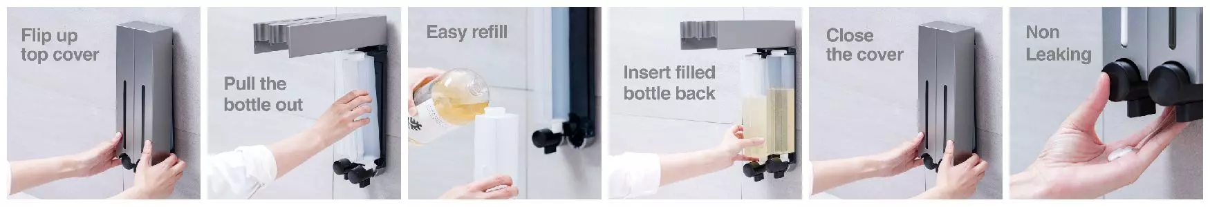 Hızlı Değiştirme ve Doldurma Sabun Dispenseri.