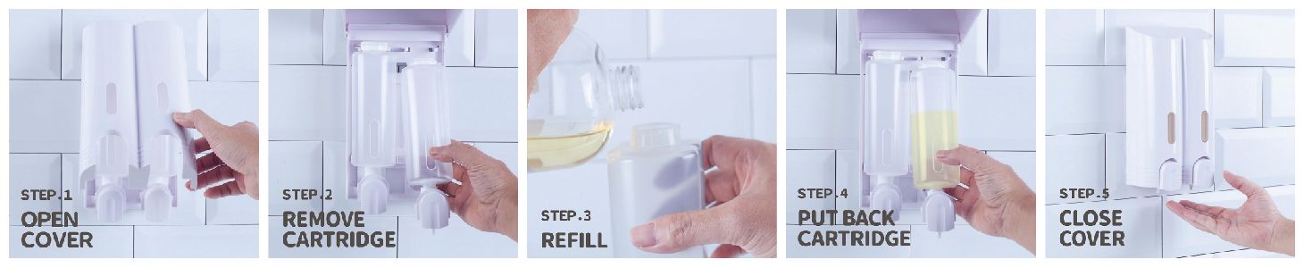 Étape de remplissage et de remplacement de la cartouche