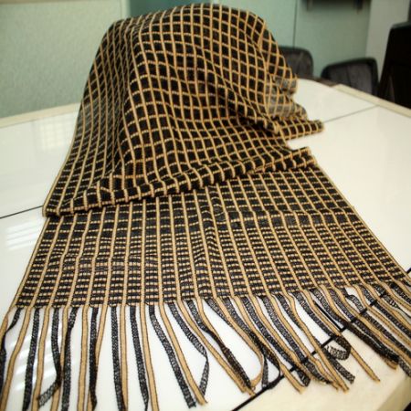 Scarf Sample from Trimmings Knitting Machine