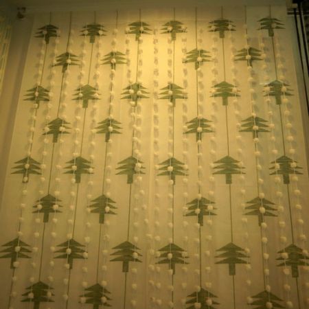 Cortina de cuerdas de máquinas de ganchillo de cinta de escalera ciega