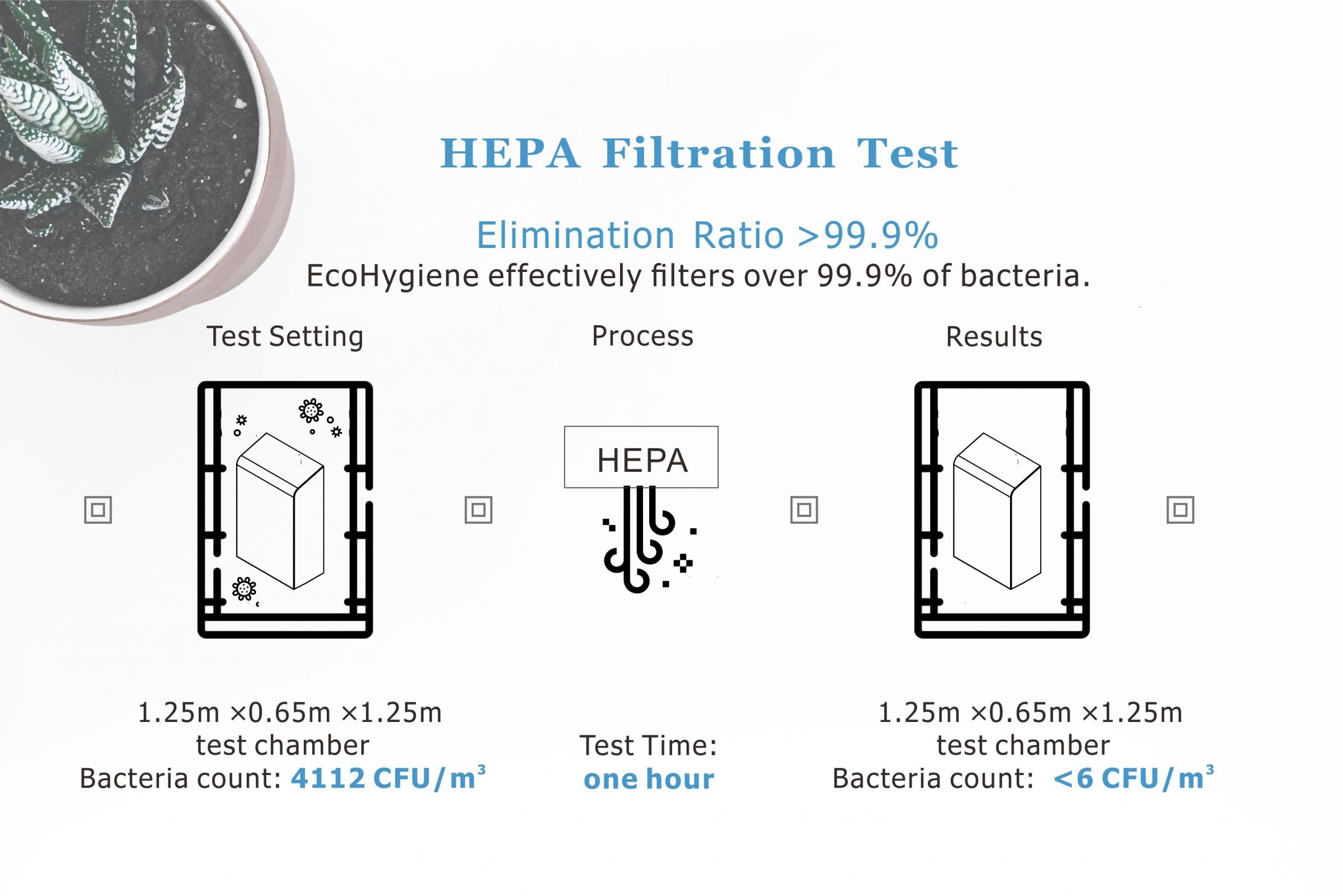 การทดสอบการกรอง HEPA - แบคทีเรีย