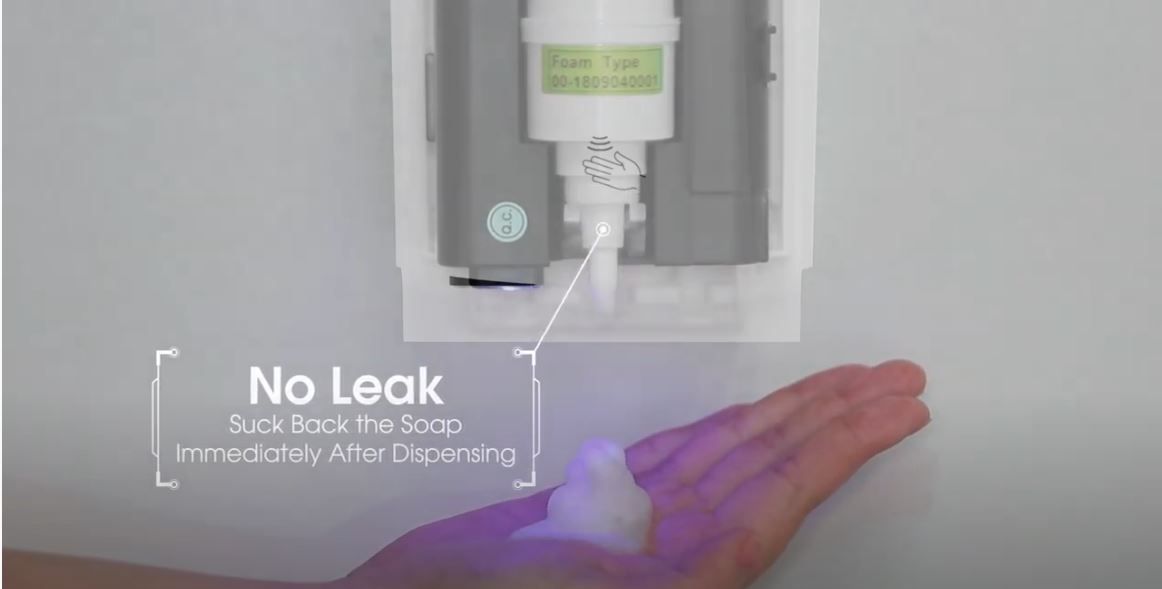 Hokwang's foam soap dispenser with without leaking problem