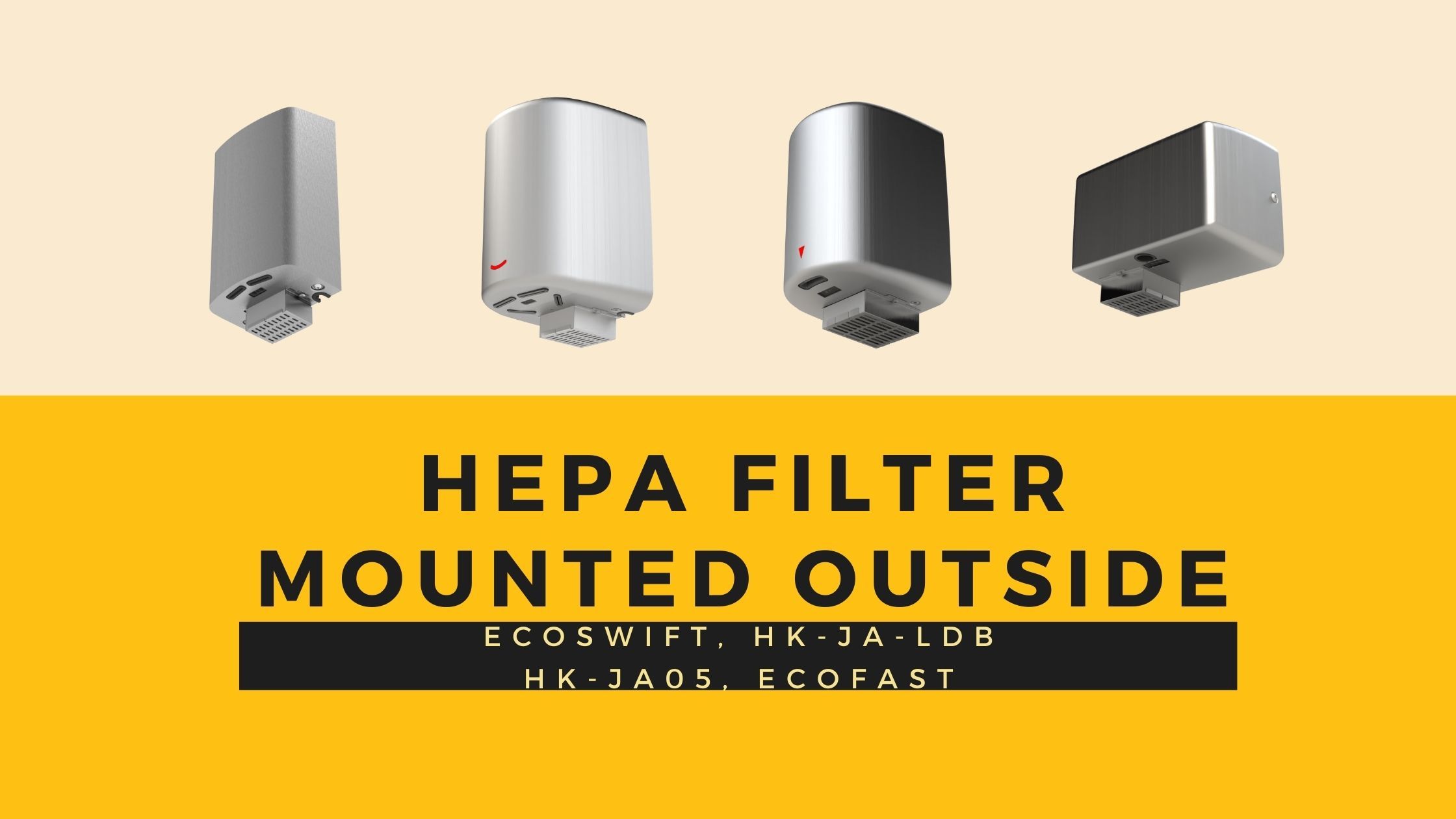 Hokwang High Speed Hand Dryer with HEPA Filter Mounted Outside