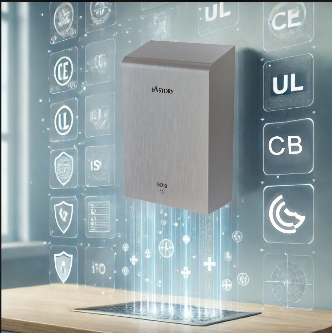 Hokwang's hand dryers are all approved by international safety approvals