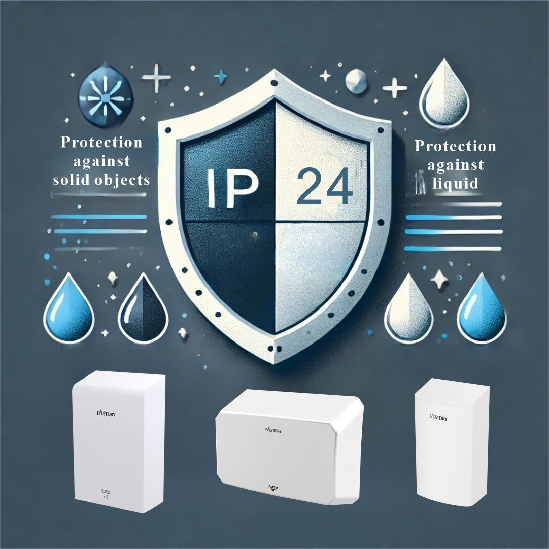 Hokwang has several hand dryers with IP 24 rating