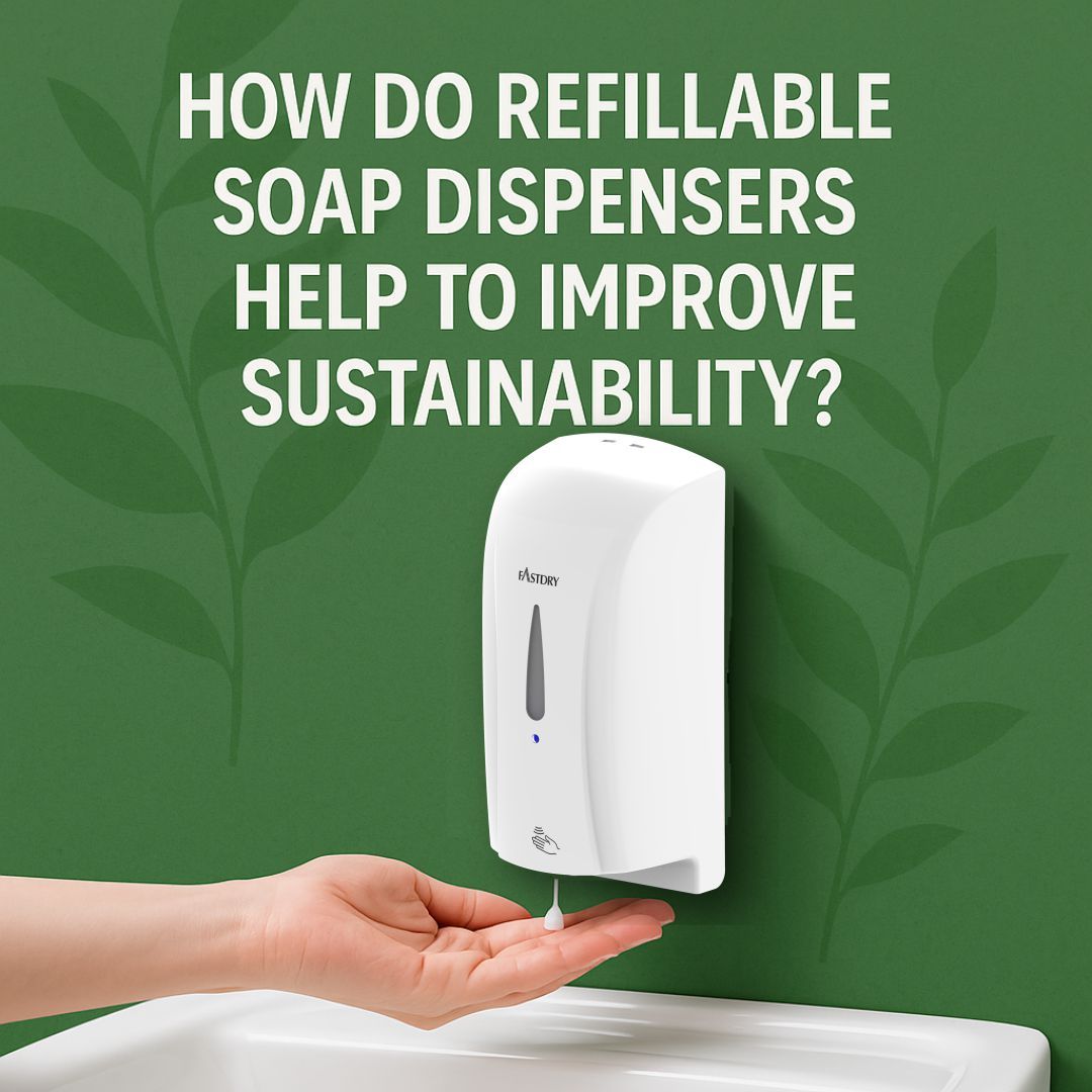 Use refillable soap dispenser to achieve sustainability goal