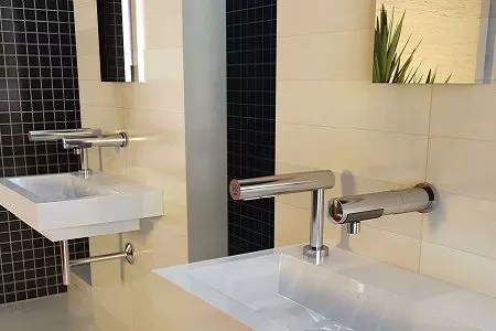 Auto Faucet Dimensions and Drawings in IFC and DWG files - Auto Faucet and Flush Valve