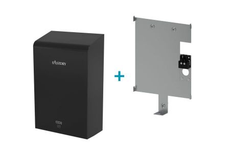 مجفف اليدين الأسود EcoHygiene عالي السرعة مع لوحة توصيل: الخيار العصري للحلول الفعالة والآمنة في دورات المياه - مجفف اليدين الأبيض الصحي المتوافق مع ADA EcoHygiene-P-01B