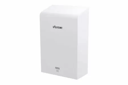 Secador de manos de acero inoxidable blanco ADA con filtro HEPA - Secador de manos higiénico blanco EcoHygiene01W conforme a la ADA