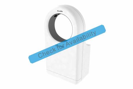 White Wheelchair Friendly Round-Shaped HEPA Hand Dryer - EcoMo21 1600W White Wheelchair Friendly Round-Shaped Jet Hand Dryer