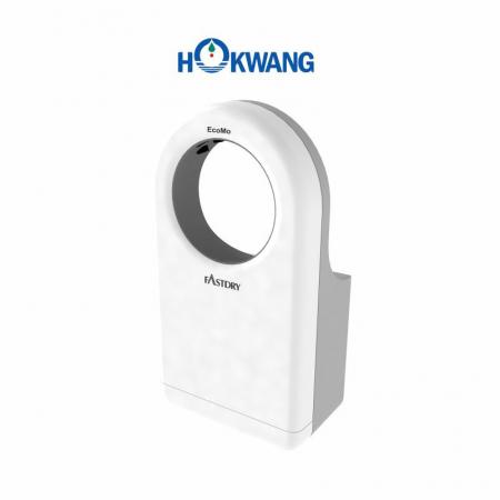 White and Grey Wheelchair Friendly Round-Shaped Jet Hand Dryer