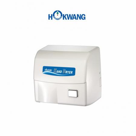 Secador de manos de botón pulsador de aluminio blanco de 1800 W