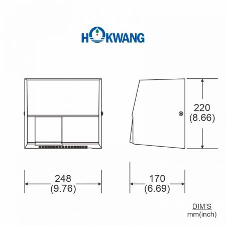 Dimensioni dell'asciugamani HK-1800SA
