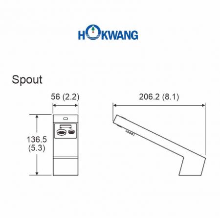 Dimensiuni Robinet Auto HK-FS & Dispenser de Săpun