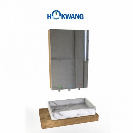 Estación de lavado de manos InnoWash con gabinete de espejo