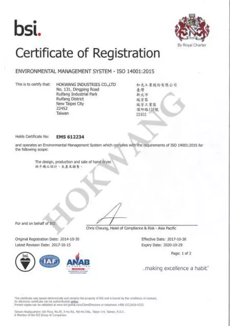 Certifikácia systému environmentálneho riadenia ISO 14001:2015