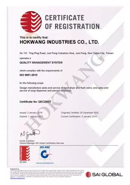 ISO 9001:2015 Kwaliteitsmanagementsysteem Certificering