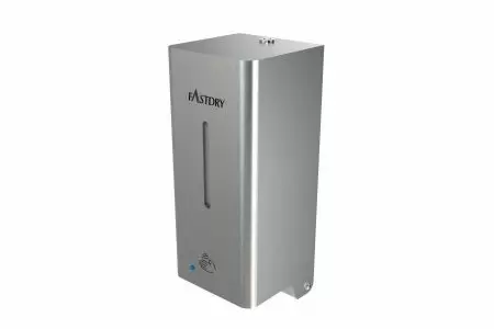 Distributeur automatique de savon/désinfectant en acier inoxydable avec bords arrondis